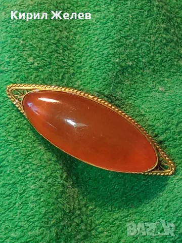 СТАРИННА РУСКА МЕДНА с МАРКИРАНА ПОЗЛАТА КЕХЛИБАРЕНА БРОШКА 100% НАТУРАЛЕН БАЛТИЙСКИ КЕХЛИБАР 48768, снимка 17 - Антикварни и старинни предмети - 48734280