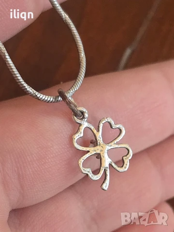 Сребърен синджир с висулка. 40см. Цена 24,99лв. За Севлиево безплатна доставка. , снимка 4 - Колиета, медальони, синджири - 51310249