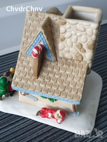 Partylite 16см/НОВА американска коледна керамична къща-свещник, снимка 5 - Декорация за дома - 52550557