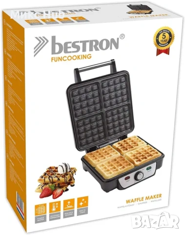 Гофретник Bestron четворен 1100W / цена в еМаг 170€ !