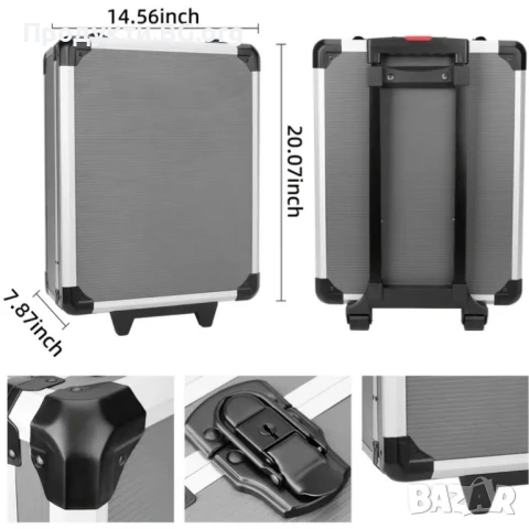 899-частов индустриален комплект инструменти с 4 нива и колела – сив, снимка 2 - Куфари с инструменти - 50778419