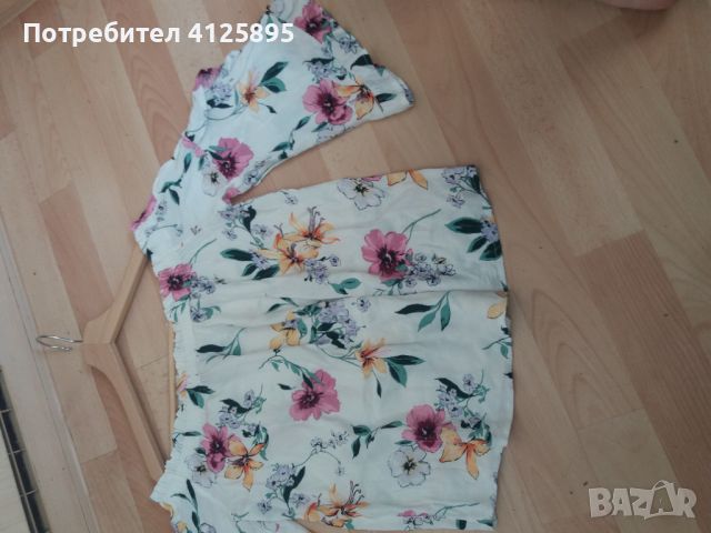 Копринена блуза на BERSHKA с голи рамене, снимка 3 - Ризи - 46590582