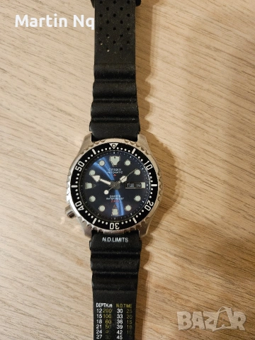 Citizen automatic diver watch: NY0040-17L, 200m water resistance , снимка 2 - Мъжки - 53804217