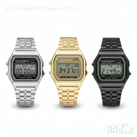 F91W Ретро Дигитален Водоустойчив Неръждаема Стомана Електронен Спортно-Милитъри Часовник