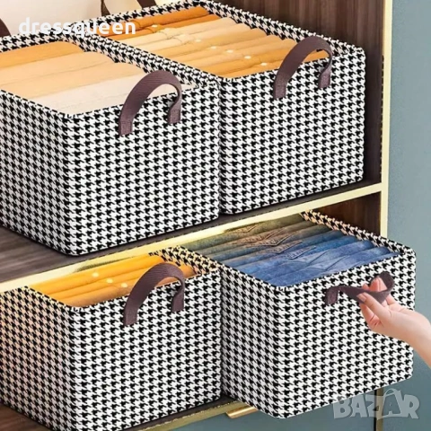 4563 Сгъваема кутия за съхранение на дрехи с твърдо дъно – Стил и Ред, снимка 5 - Други стоки за дома - 53812428