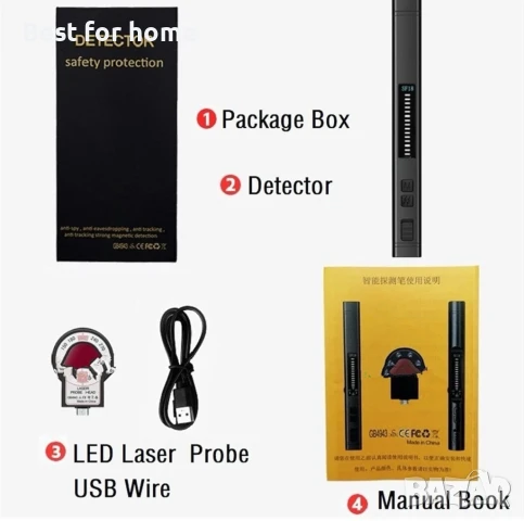 Детектор за скрита камера SC18 Mini Bug, GPS безжичен RF сигнал, аудио GSM детектор  , снимка 7 - Друга електроника - 50643553