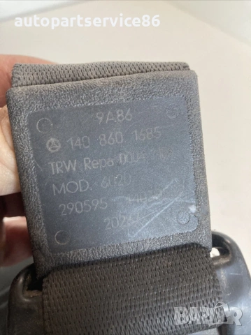 Колан за безопасност за задна средна седалка за Mercedes W140 S350Td (1994) 1408601685, снимка 2 - Части - 53861582