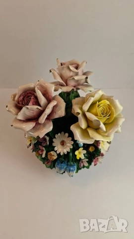 Порцеланово цвете - Capodimonte, снимка 3 - Декорация за дома - 52068867