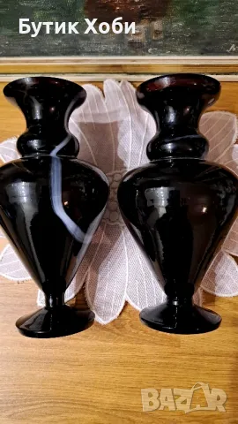 Двойка вази от духано стъкло, снимка 7 - Антикварни и старинни предмети - 49625110