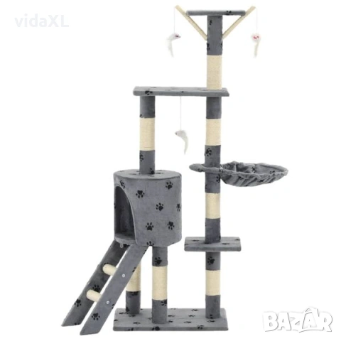 vidaXL Котешко дърво със сизалени стълбове, 138 см(SKU:170579）, снимка 2 - За котки - 54179613