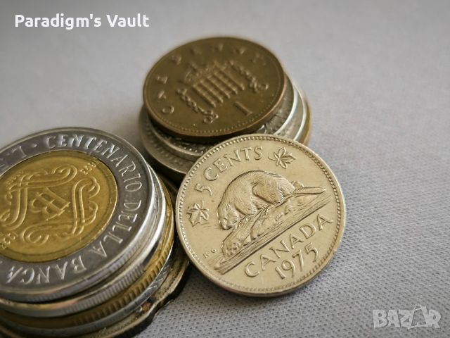 Монета - Канада - 5 цента | 1975г., снимка 1 - Нумизматика и бонистика - 46475086