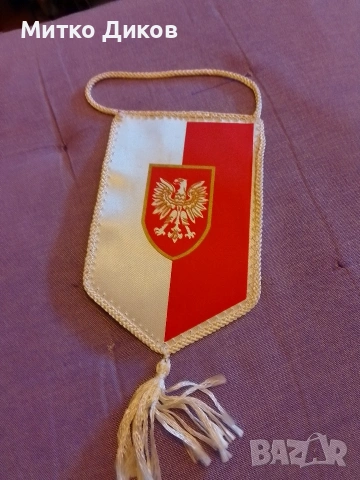 Футболно флагче на Полша 155х100мм