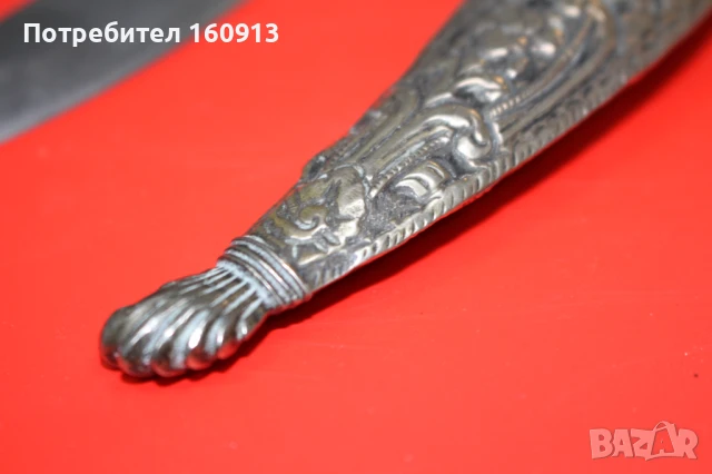 Автентичен Средиземноморски Гръцки сребърен нож кама ятаган, снимка 16 - Антикварни и старинни предмети - 51173039