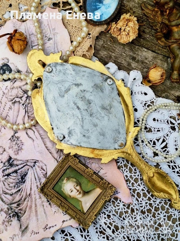 Старо бронзово огледало , снимка 5 - Други ценни предмети - 53173233