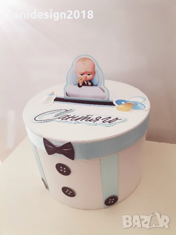 Кутия за пари на тема Бебе Шеф Baby Boss за рожден ден, кръщене, погача, снимка 2 - Други - 50566321