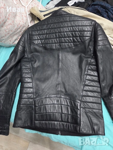 Кожено яке Bershka естествена кожа , снимка 10 - Якета - 53225297