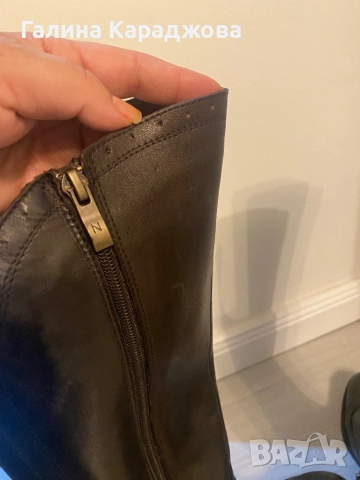 Високи дамски тъмно кафяви ботуши номер 39, снимка 8 - Дамски ботуши - 54103404