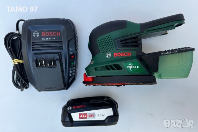 Bosch PSM 18 Li - Акумулаторен виброшлайф 18V 3.0Ah, снимка 1 - Други инструменти - 46421155