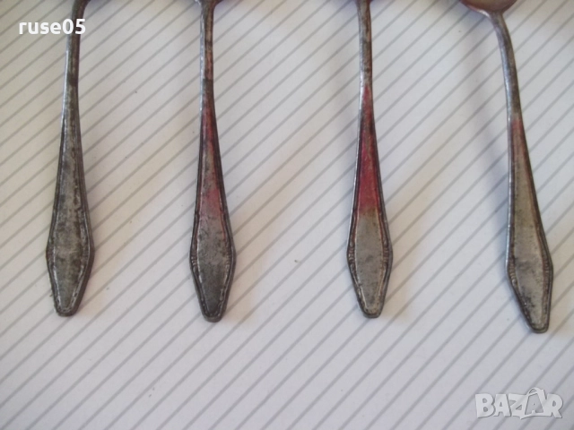 Лот от 4 бр. лъжици "SAXONIA" стари, снимка 3 - Прибори за хранене, готвене и сервиране - 51955346