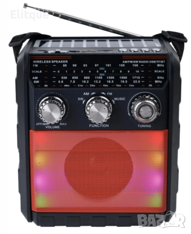 Безжична тонколонка радио със соларен панел FP-2391-S, снимка 4 - Друга електроника - 52820242