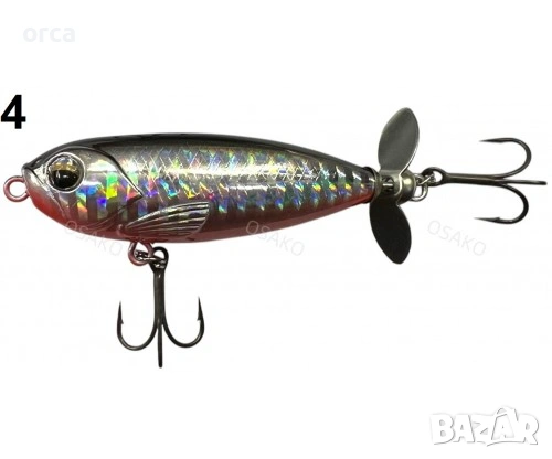 Воблер OSAKO Floating 6.5 см 9 г повърхностен с въртяща перка PRO, снимка 5 - Такъми - 53010234