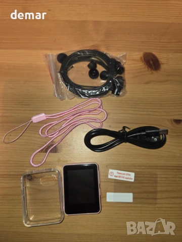 MP3 плейър с Bluetooth, 1.8" музикален плейър с тъчскрийн, 32GB карта, слушалки, розов, снимка 9 - MP3 и MP4 плеъри - 53606192