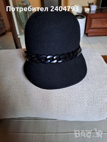 Продавам нова шапка с козирка, 100% вълна, снимка 8 - Шапки - 46370770
