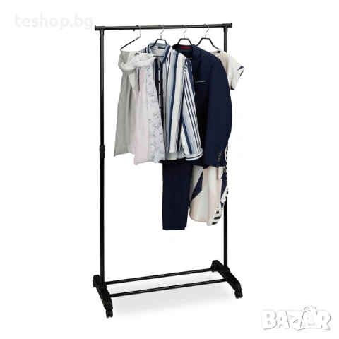 Метална закачалка/стойка за дрехи Relaxdays черна