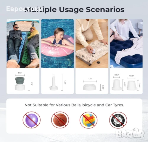 Преносима въздушна помпа FLEXTAIL GEAR EVO, електрическа мини въздушна помпа, вакуумна помпа, 4.5 kP, снимка 3 - Други - 50704105