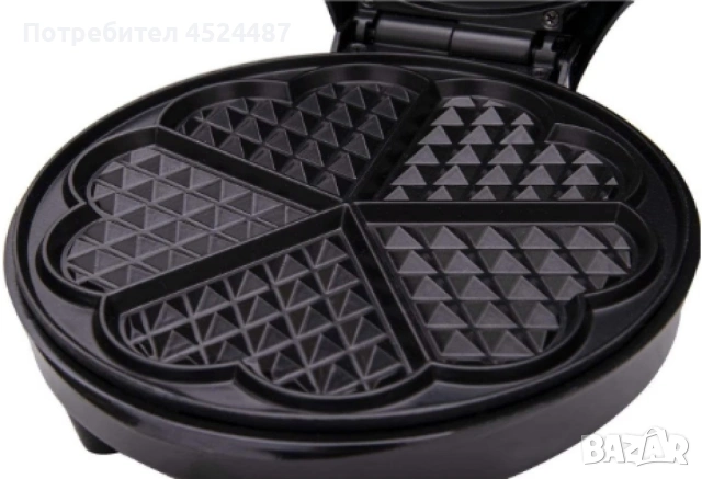 Гофретник Rosberg, 1200W, 5 гнезда, Черен, снимка 2 - Гофретници - 53374873