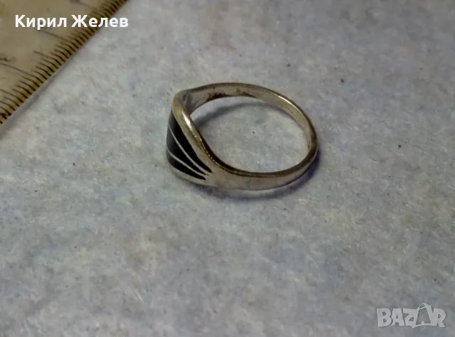 ЕЛЕГАНТЕН ЕМАЙЛИРАН СРЕБЪРЕН ВИНТИДЖ АРТ ПРЪСТЕН СРЕБРО 925 ПРОБА РЪЧНА РАБОТА 48262, снимка 8 - Пръстени - 49757798
