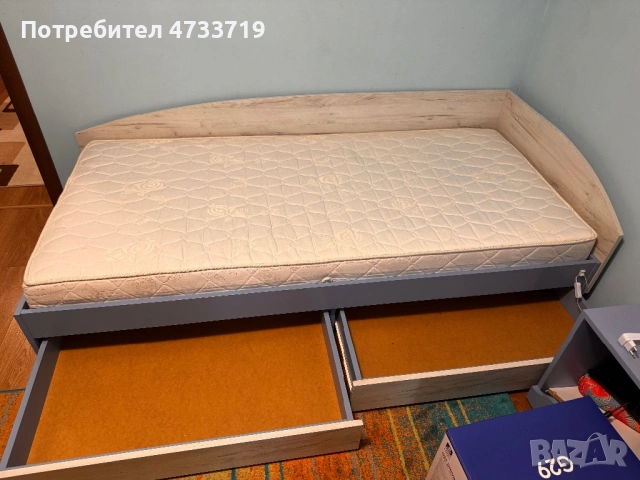 Легло детско с две чекмеджета, снимка 3 - Спални и легла - 53826884