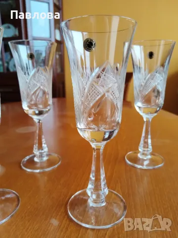Кристални чаши за шампанско серия,, Зорница , снимка 3 - Чаши - 50116655