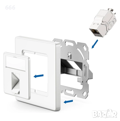 Комплект 4-броя мрежови контакти, снимка 4 - Друга електроника - 52942460