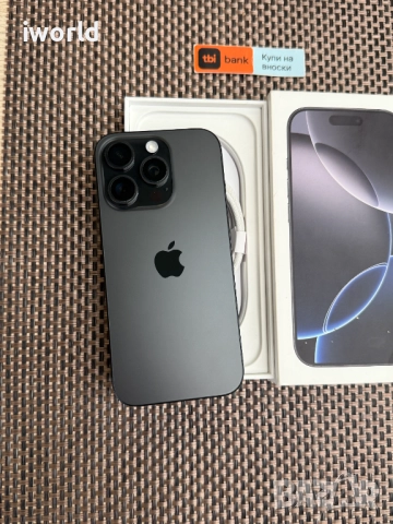 100% Батерия❗️ iPhone 16 Pro❗️ Лизинг от 60лв/м ❗️ Black Titanium ❗️ГАРАНЦИЯ
