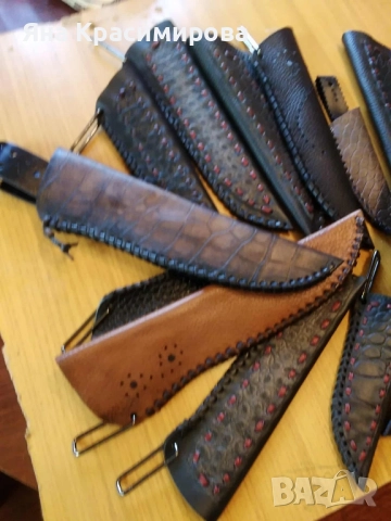 Кания от естествена кожа , снимка 5 - Ножове - 51564409