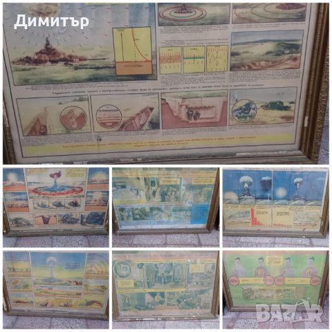 Стари военни табла постери в рамка , снимка 1 - Колекции - 45838422