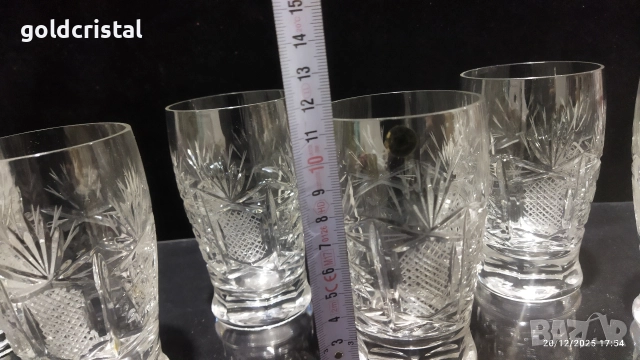 кристални чаши за вода , снимка 6 - Антикварни и старинни предмети - 52862028