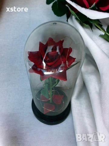 Красива осветена роза в стъкленица с красива подаръчна кутия, снимка 8 - Подаръци за жени - 52793829