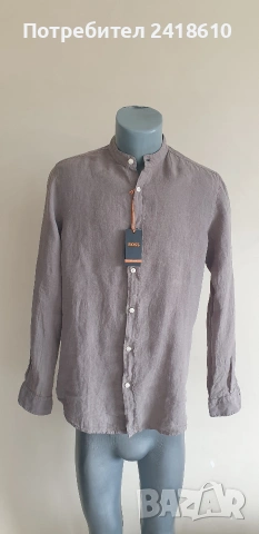 Hugo Boss Race_1_M Len/ Лен Regular Fit Mens Size S НОВО ОРИГИНАЛ! Мъжка Ленена Риза.