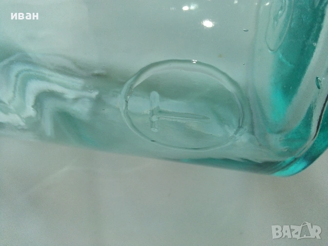 Голямо старо стъклено шише 3л., снимка 4 - Антикварни и старинни предмети - 53012145