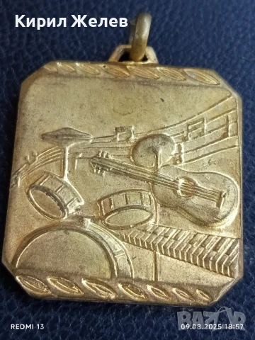 Рядък медал от музикалния фестивал в Торино Италия за КОЛЕКЦИОНЕРИ 23379, снимка 3 - Антикварни и старинни предмети - 51310733