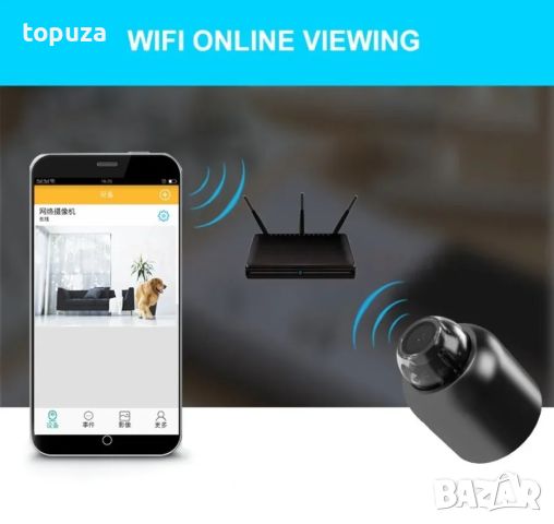 1080P HD Mini Camera WIFI Smart Home IP камера, снимка 6 - IP камери - 45451151