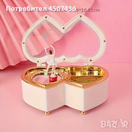 Музикална кутия с място за бижута с танцуваща балерина и огледало , снимка 3 - Декорация за дома - 50839936