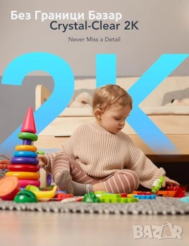 Нови 2 броя WiFi вътрешна камера 2K 3MP, Wi-Fi 6, нощно виждане, Alexа, снимка 8 - Други - 53573463