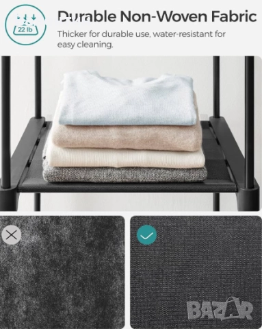 Сгъваем отворен гардероб SONGMICS, снимка 4 - Гардероби - 52489791