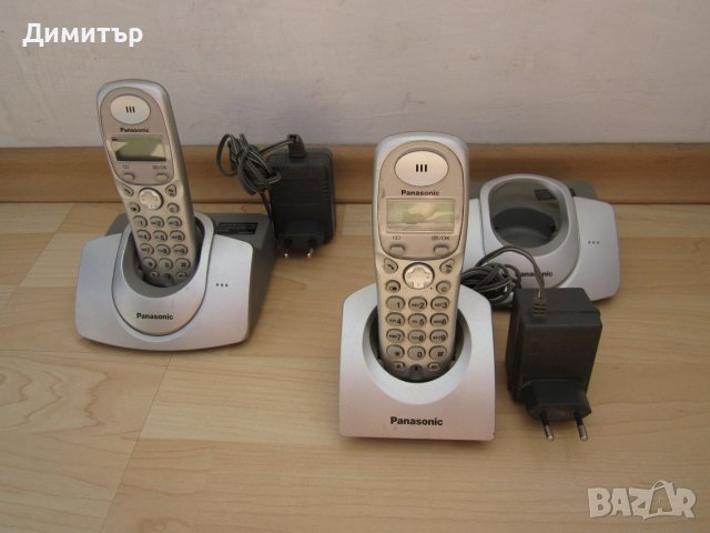 Комплект домашни телефони Panasonic, снимка 1 - Оригинални зарядни - 46588701