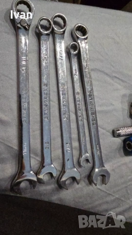 Професионални гаечни ключове с тресчотка ARMSTRONG USA – 5 бр., снимка 3 - Ключове - 53910962