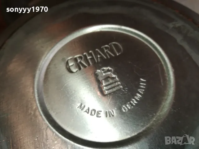 ERHARD MADE IN GERMANY-НЕМСКИ МЕТАЛЕН ПЕПЕЛНИК С МАРКИРОВКИ-ВНОС SWISS 2601251648, снимка 11 - Антикварни и старинни предмети - 48836623