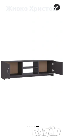 Тв шкаф черен гланц , снимка 2 - Шкафове - 53664452